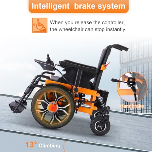 Foldable Electric Wheelchair with Dual Motor, Supports up to 330 lbs J899