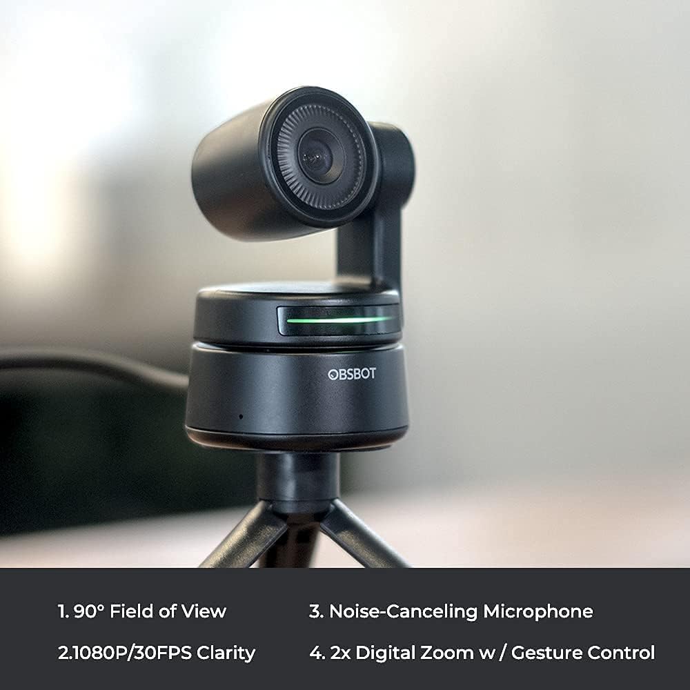 Full HD 1080p PTZ Webcam with Dual Omni-Directional Mics N8266