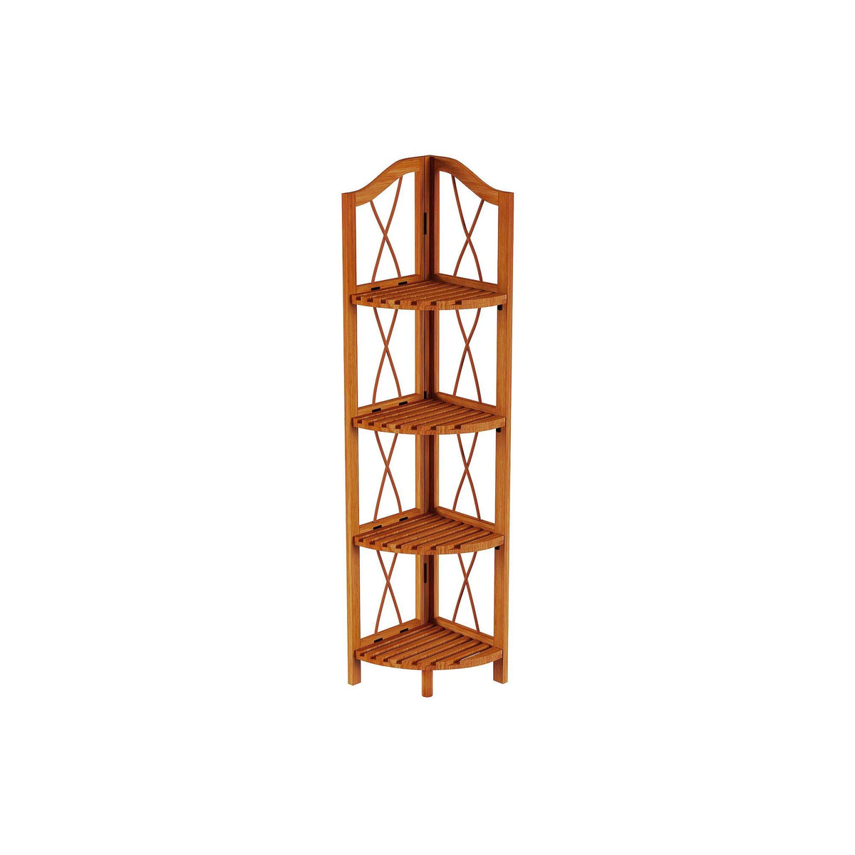 4-Tier Folding Corner Bookcase P8418