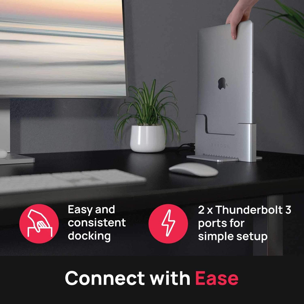 Space-Saving Laptop Stand Vertical Docking Station D66698