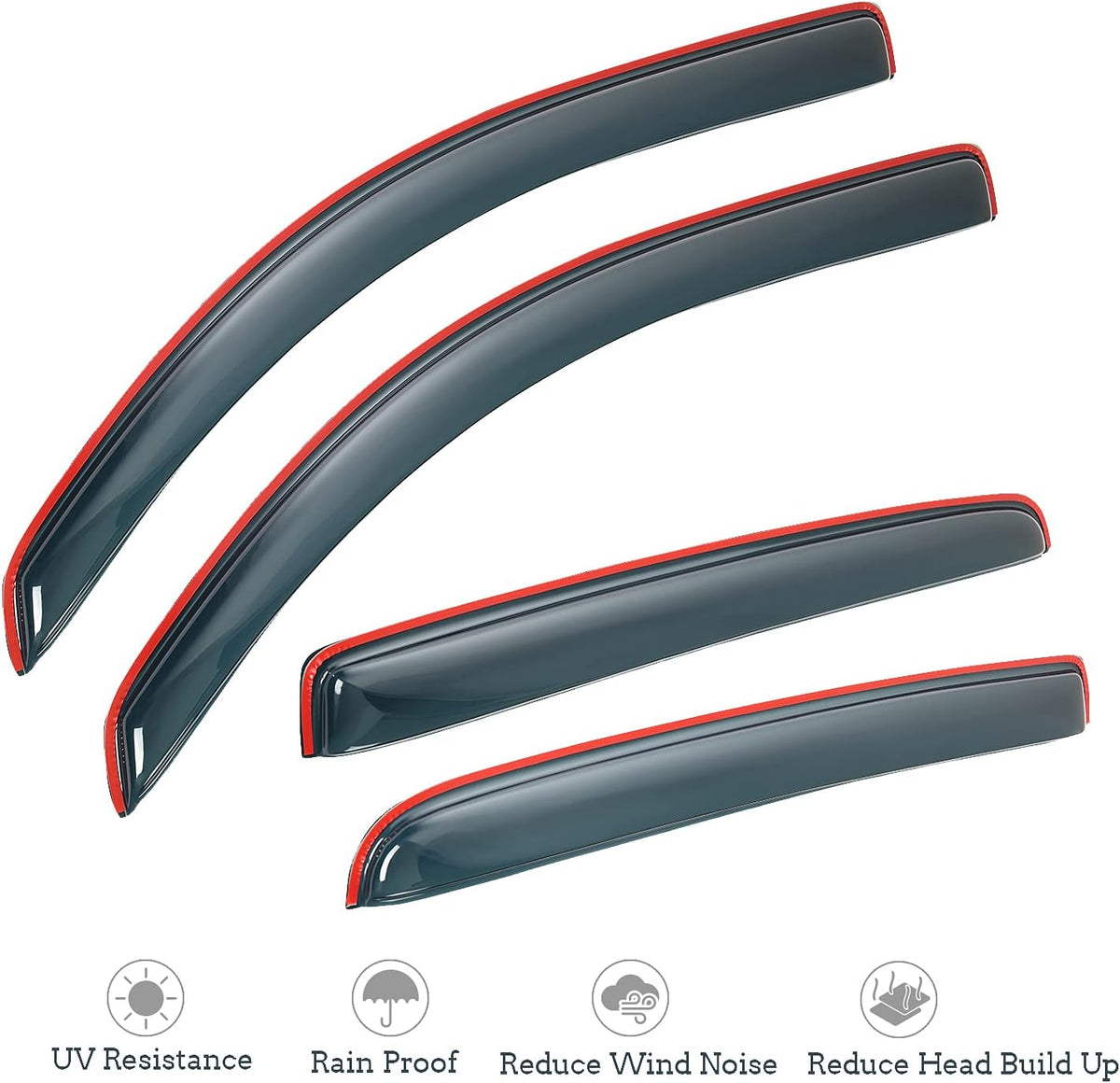 2016-2022 Tacoma Double Cab Side Window Deflectors V690