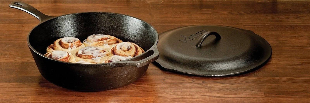 5 Quart Cast Iron Covered Deep Skillet Z585