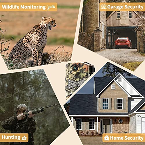 2 Pack Trail Cameras with Night Vision Motion Activated Waterproof 30MP Hunting Game Camera 1080P HD Trail Cam with SD Card S8567