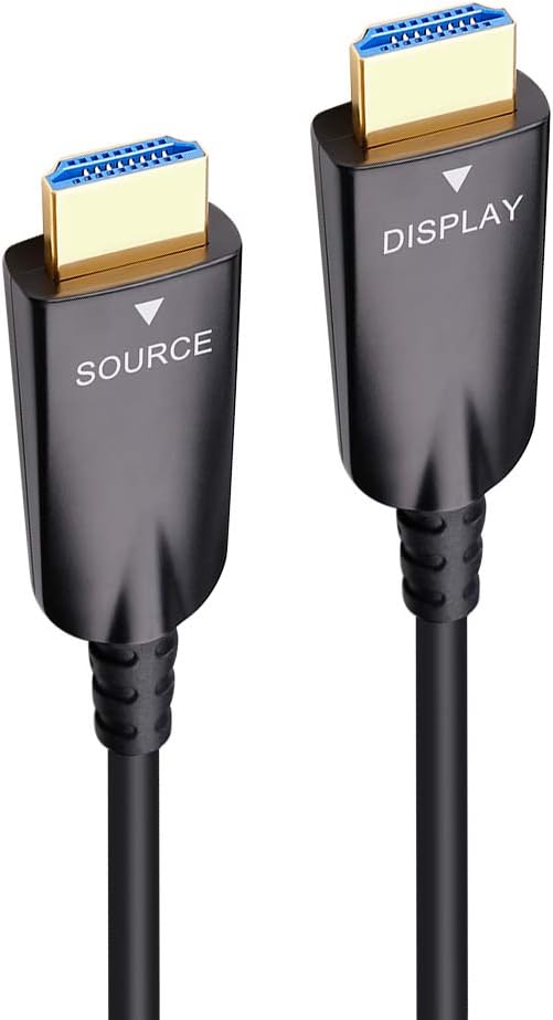 10m Fiber Optic HDMI Cable 4K 30Hz 1080p 60Hz Black D624140