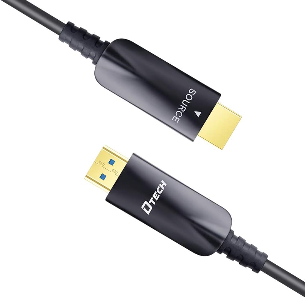 10m Fiber Optic HDMI Cable 4K 30Hz 1080p 60Hz Black D624140