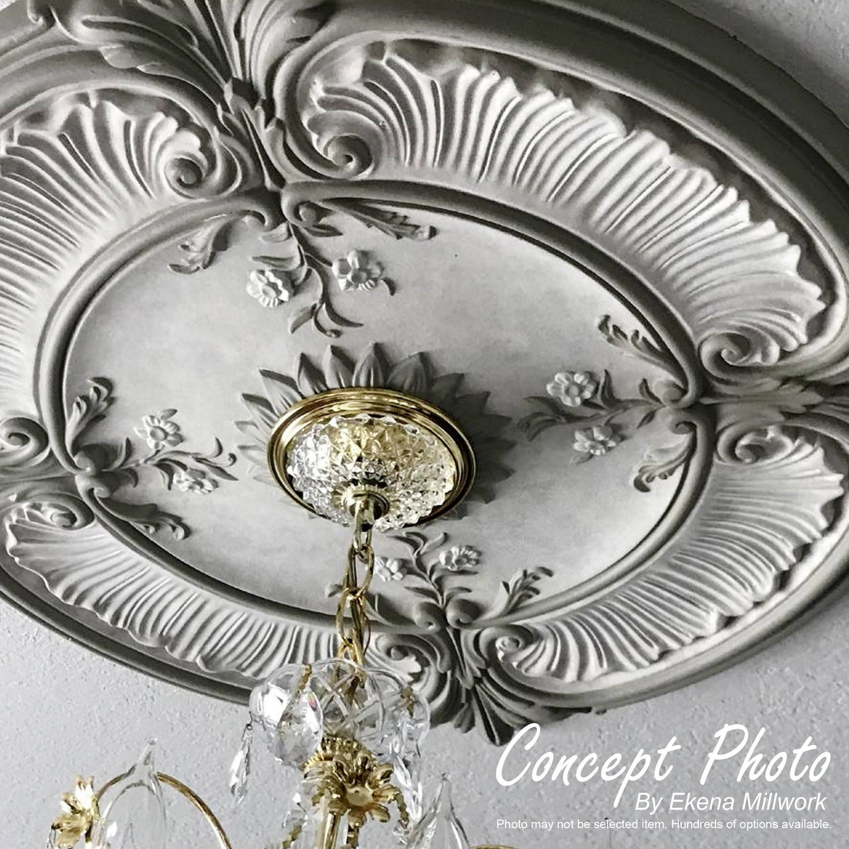Hand-Painted Rubbed Bronze Ceiling Medallion A4868