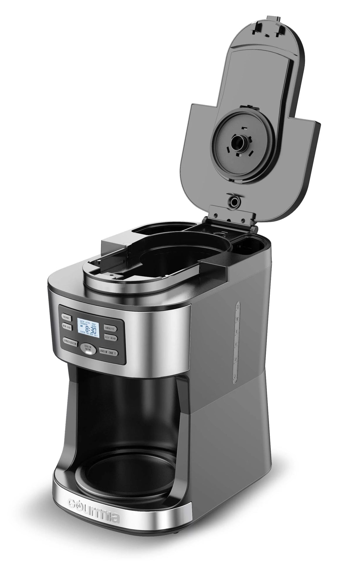 12-Cup Black Coffee Maker with Integrated Grinder R128157