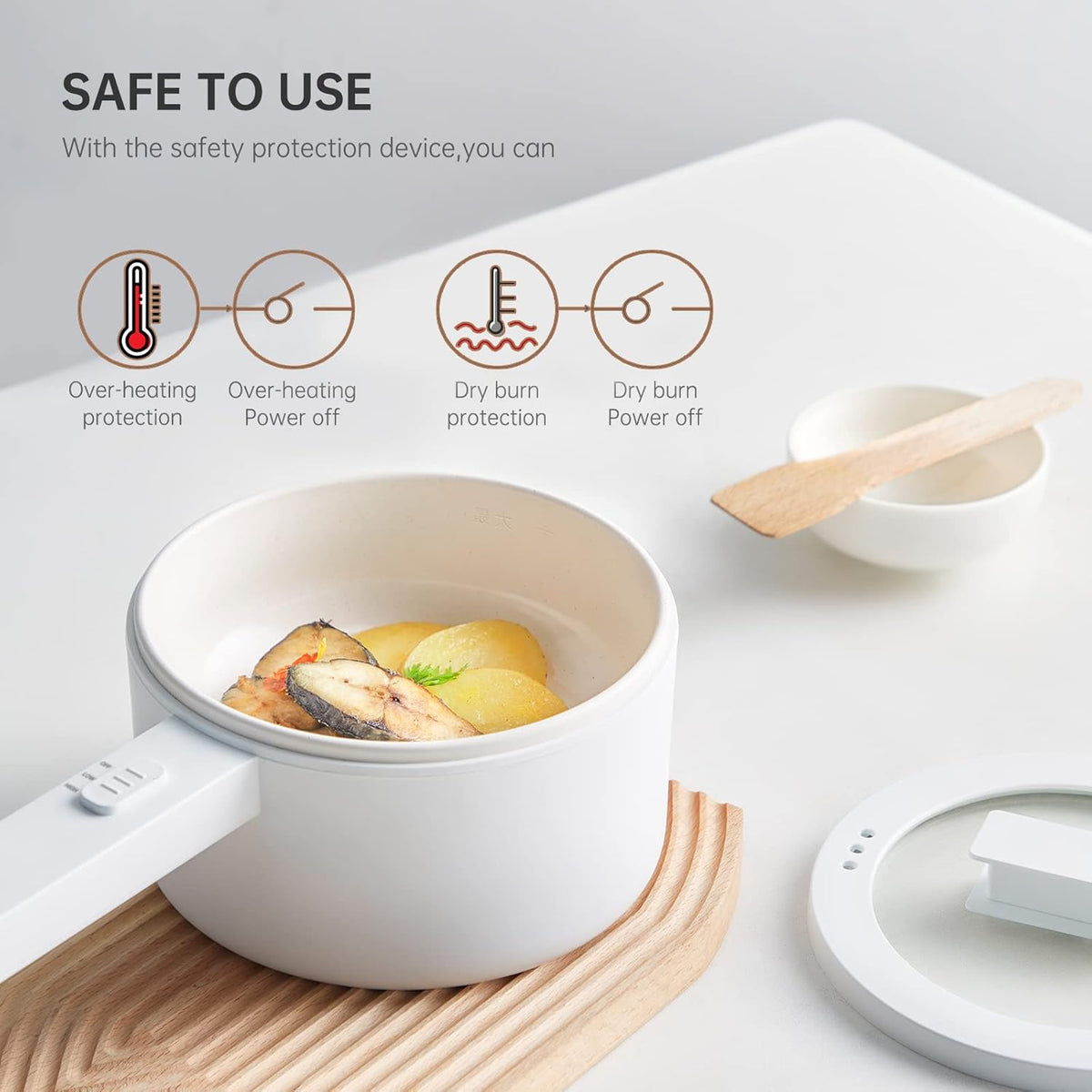 1.5L Mini Portable Non Stick Electric Hot Pot L545679