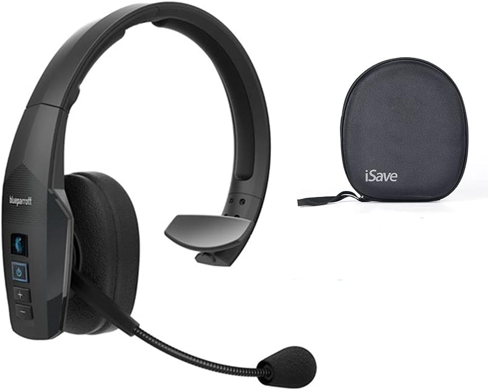 Noise Cancelling Wireless Bluetooth Headset with Carrying Case O218