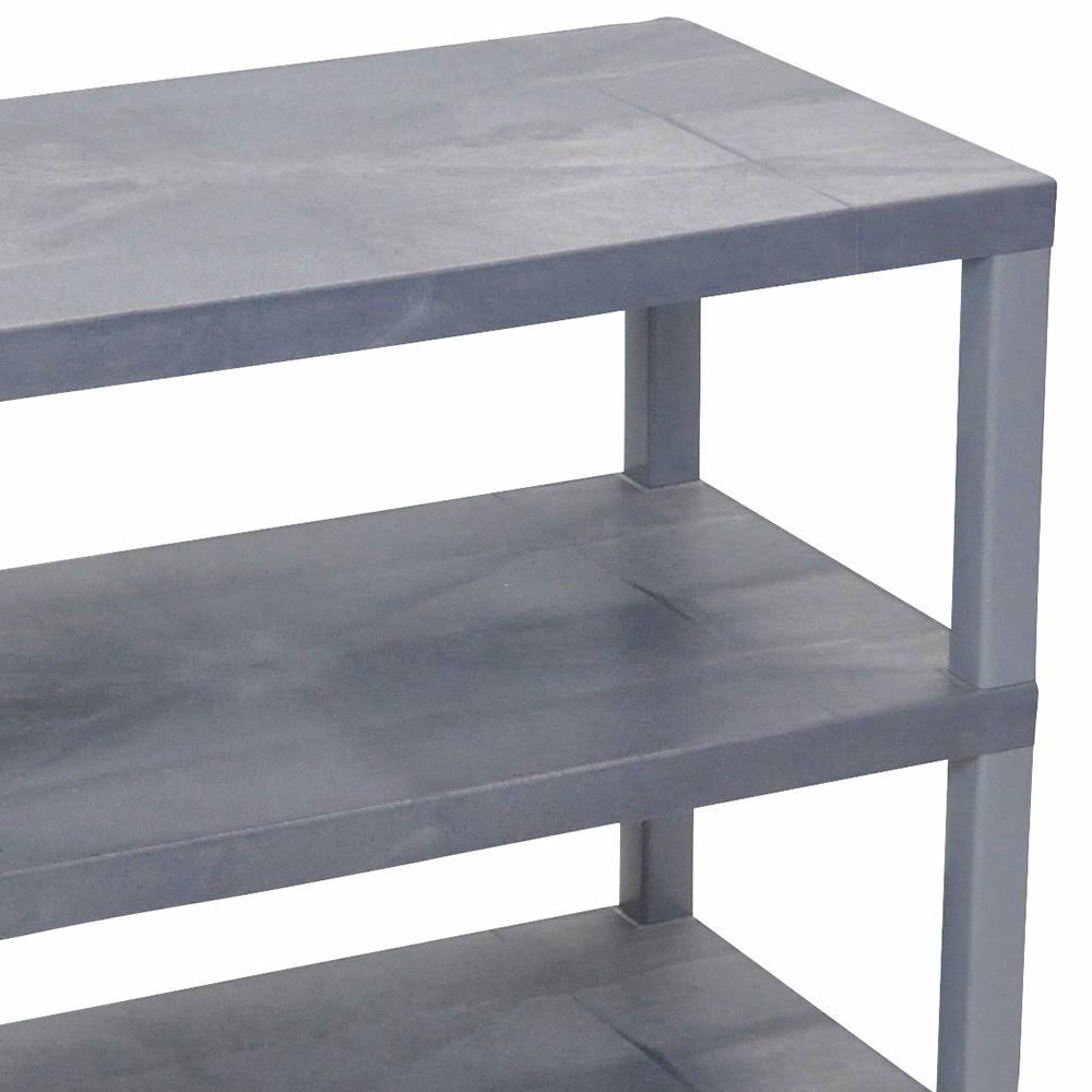 Gray 3 Flat Shelves Cart X20719