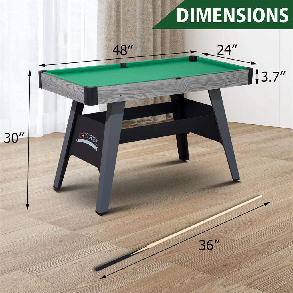 4-Ft Portable Mini Billiard Table with 2 Cue Sticks and Full Set of Balls K39882