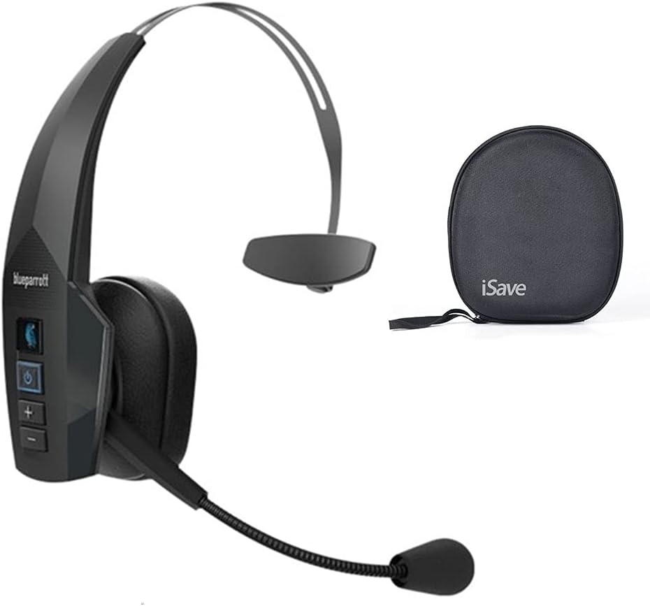 Noise Cancelling Wireless Bluetooth Headset with Carrying Case O218