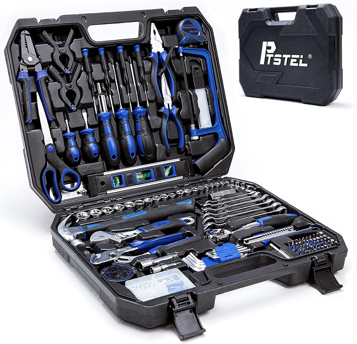 228 Piece Household Hand Tool Kit with Toolbox Storage Case P729617