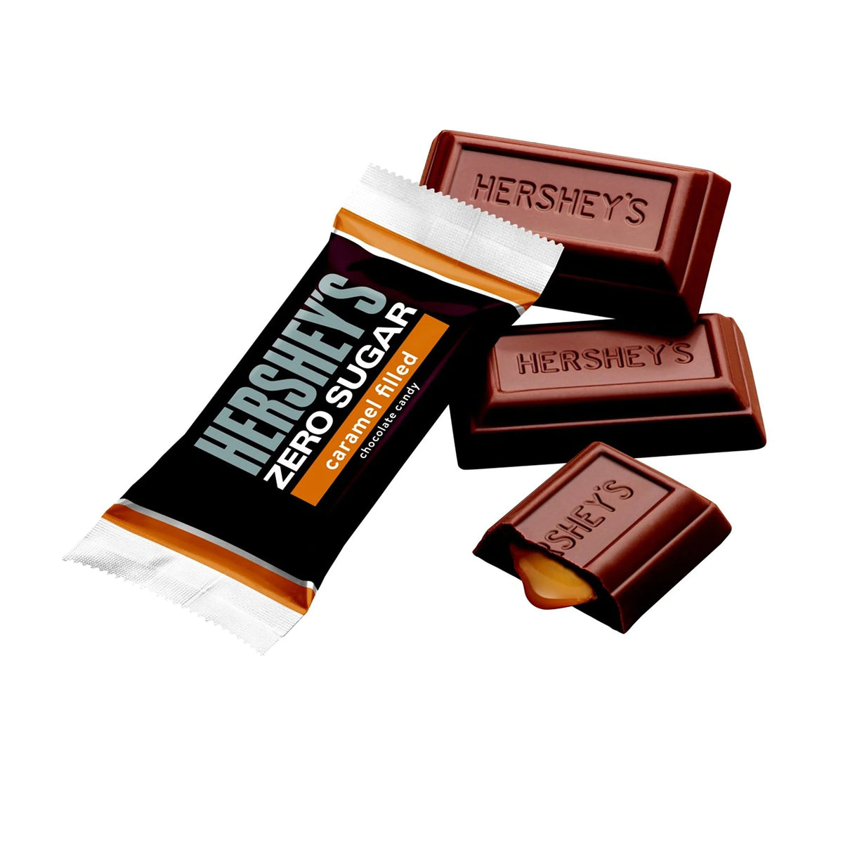 Zero Sugar Caramel Filled Chocolate Candy Bags, 3 Oz (12 Count) H934715