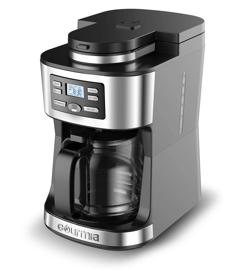 12-Cup Black Coffee Maker with Integrated Grinder R128157