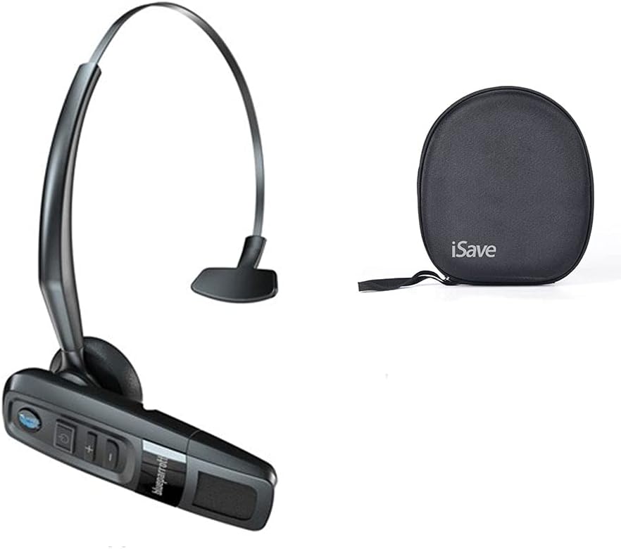 Noise Cancelling Wireless Bluetooth Headset with Carrying Case O218