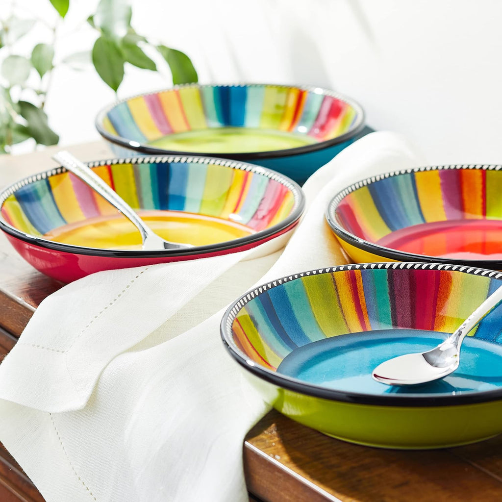 Set of 4 Multicolor Soup Pasta Bowls N90471