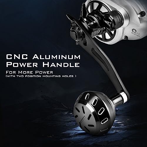 Low Profile Baitcasting Fishing Reel, Graphite Frame, 35 lbs. Drag N182