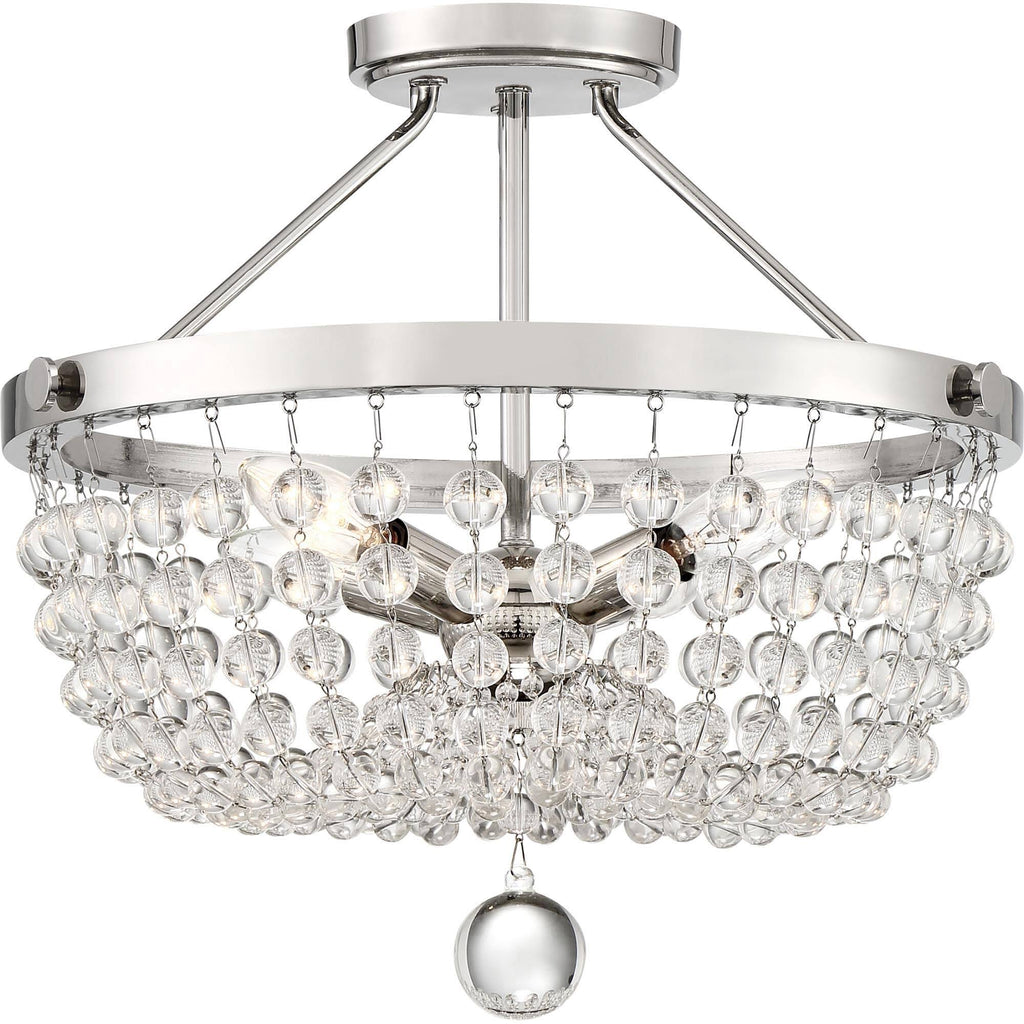 Polished Nickel Semi Flush Mount Light U4357