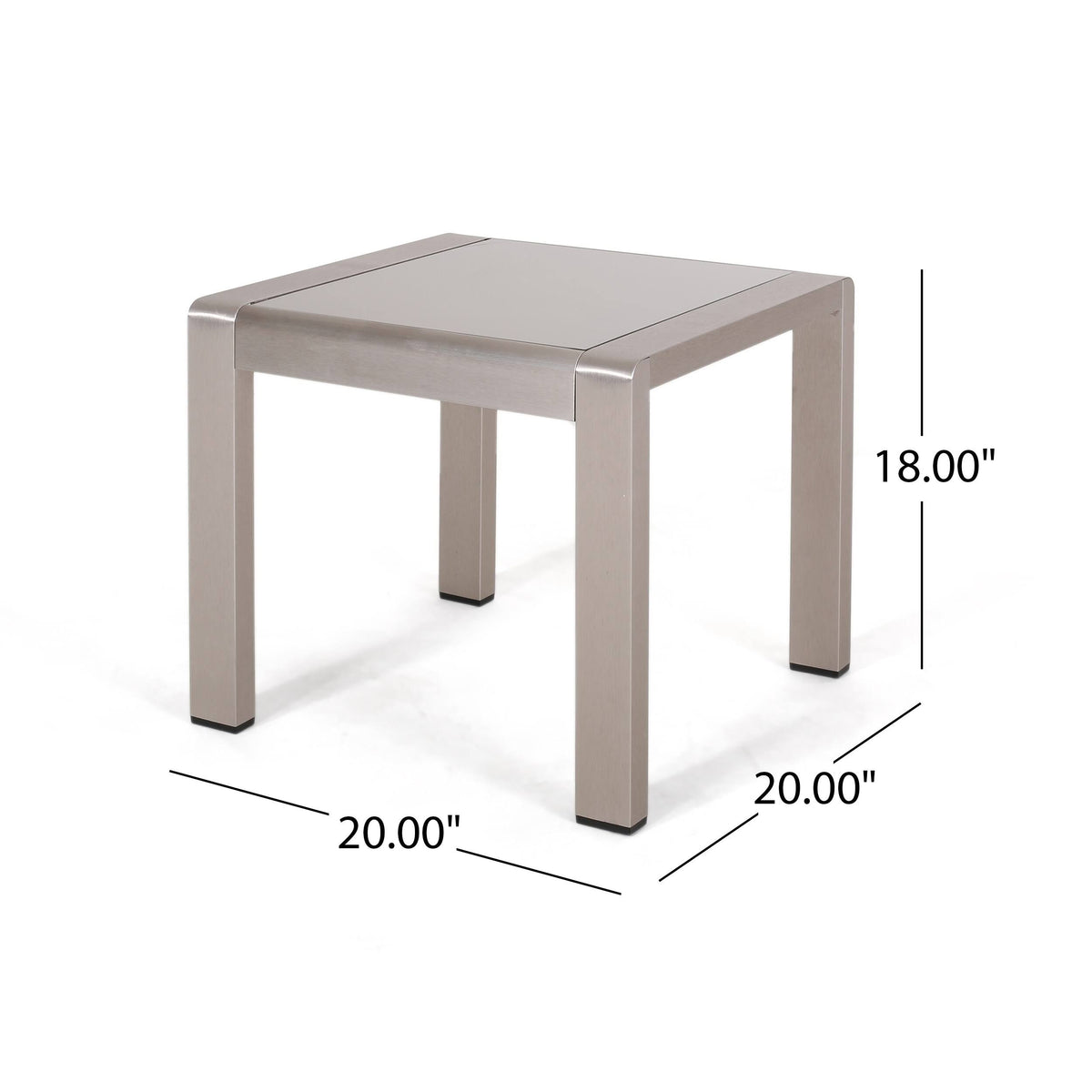 Gray Aluminum Patio Side Table X582