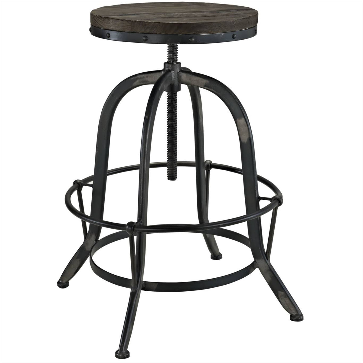 Black Wood Top Bar Stool V5735