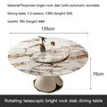 Round Marble Dining Table Set 6 Chairs S66133