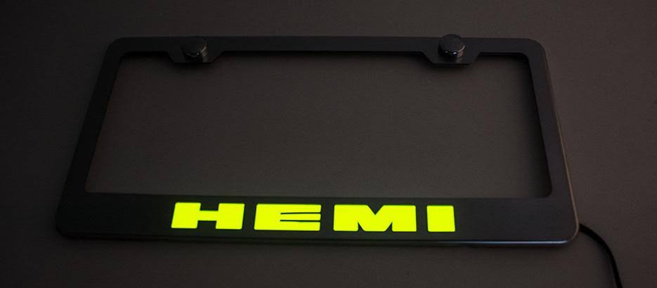 Brushed Black License Plate Frame F31118