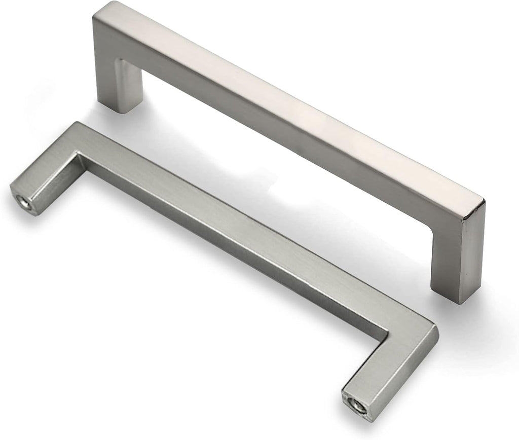 25-Pack Square Bar Pulls Cabinet Handle 5 Brushed Nickel A22694