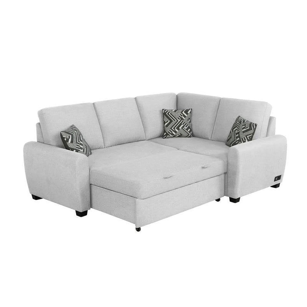 Ivory Convertible Sofa U649392