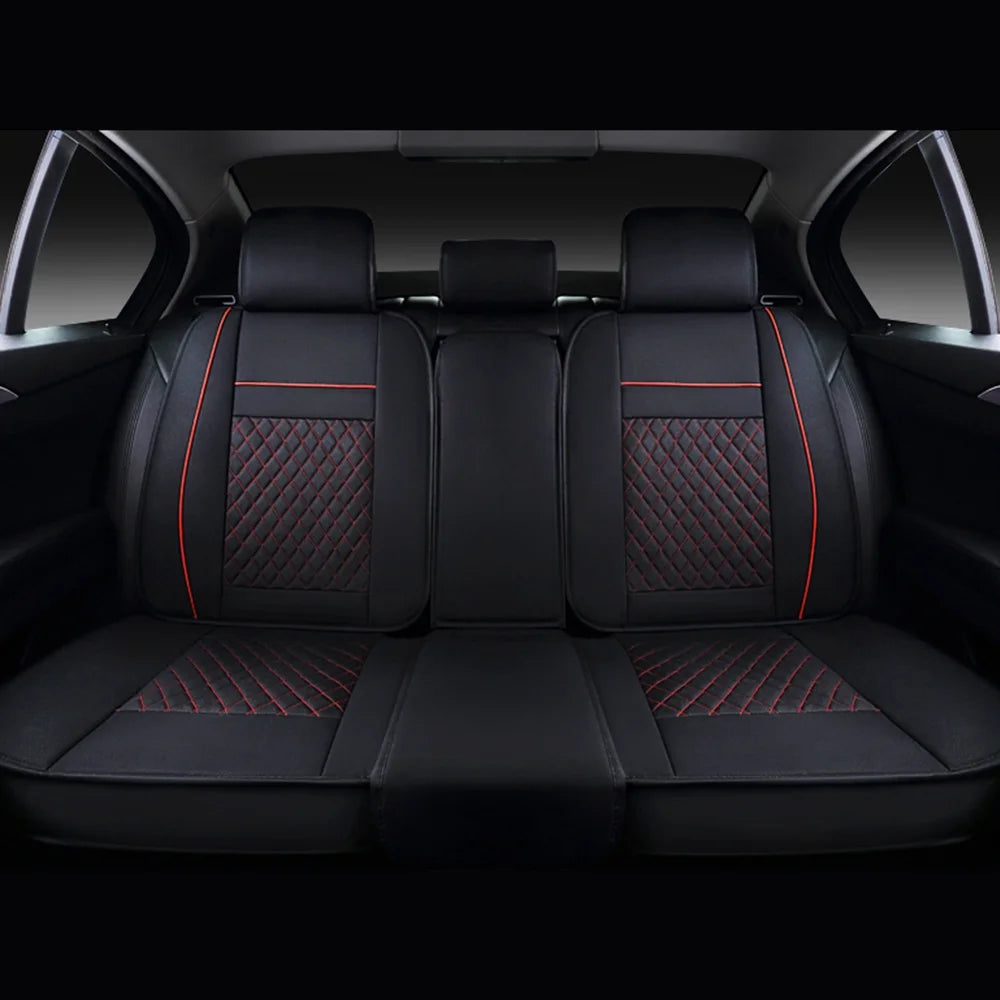 Leather Car Seat Cover Full Set Front Rear T17470