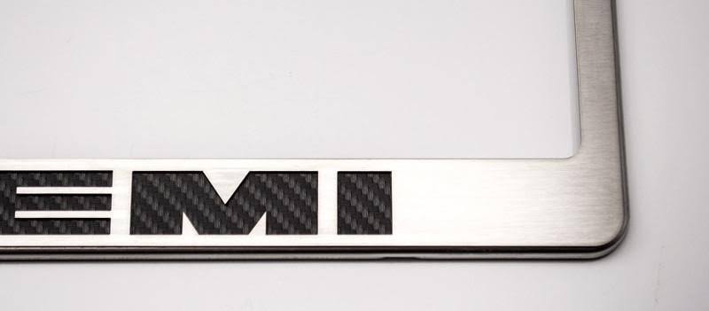 Brushed Black License Plate Frame F31118