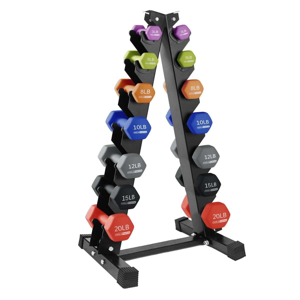 Neoprene Dumbbell Weight Set with Rack B557