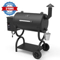 Wood Pellet Grill & Smoker 8 in 1 Black I656585