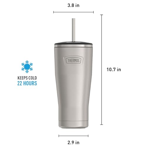 Stainless Steel Vacuum Insulated Tumbler with Lid and Straw 24 Ounce V646
