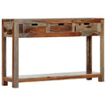White 3 Drawer Sheesham Wood Console Table N6976