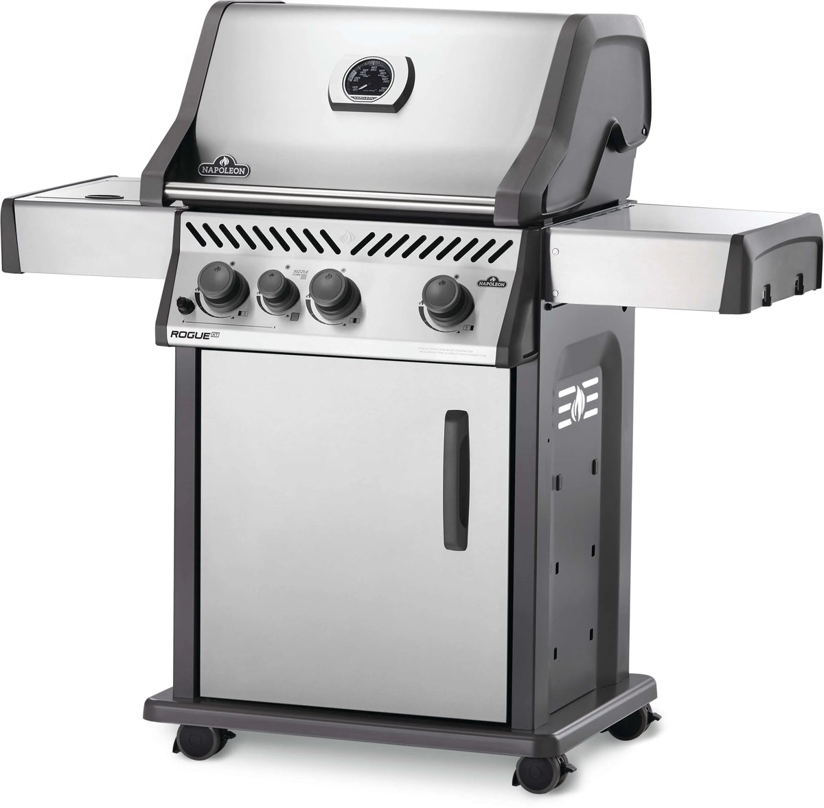 Black Propane Gas Grill with Infrared Side Burner W571