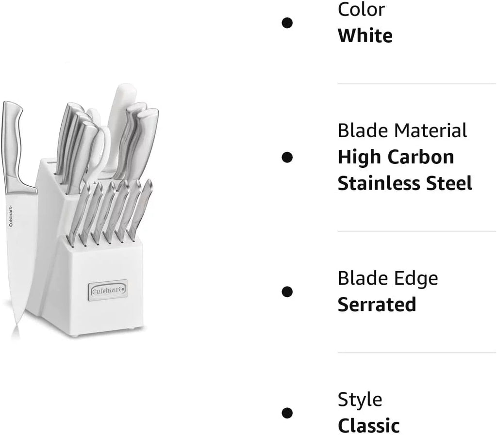 15 Piece Stainless Steel Knife Block Set Y9779