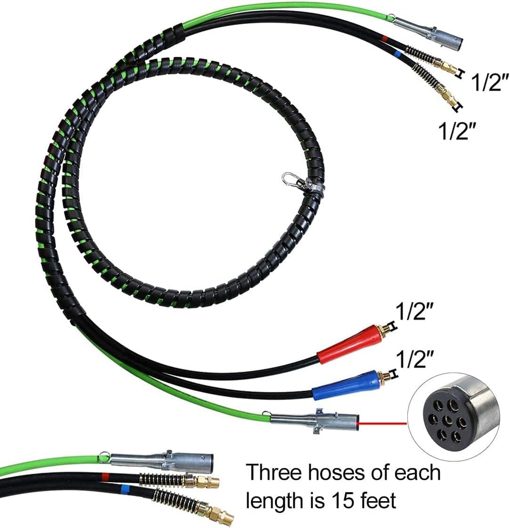 12 ft 3-in-1 Semi Trailer Air Hose Assembly D862