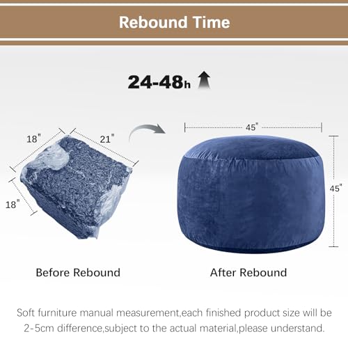 3 Feet Grey Micro Fiber Bean Bag Chair B144