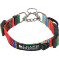 Patterned Reflective Chain Martingale Dog Collar P896566