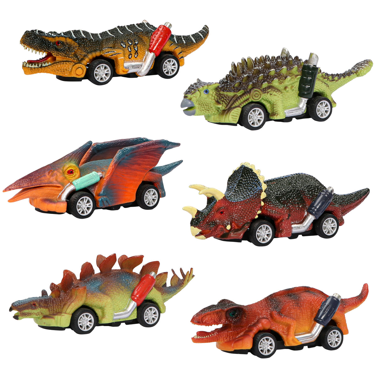 6 Pack Pull Back Dinosaur Cars S933053