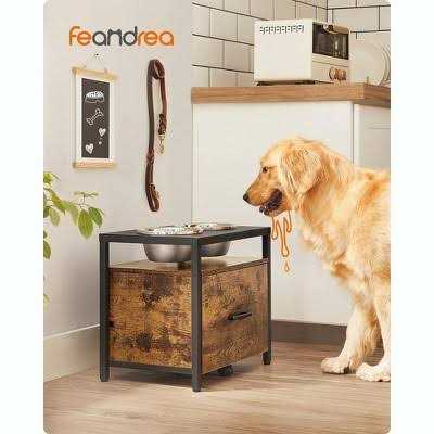 Elevated Dog Bowls with Storage Drawer 2 Bowls Y298