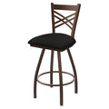 Bronze Swivel Stool with Espresso Seat Q53832