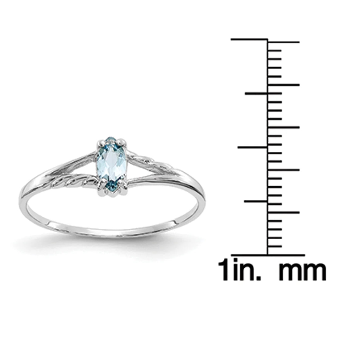 10 Karat White Gold Aquamarine Ring Z419138