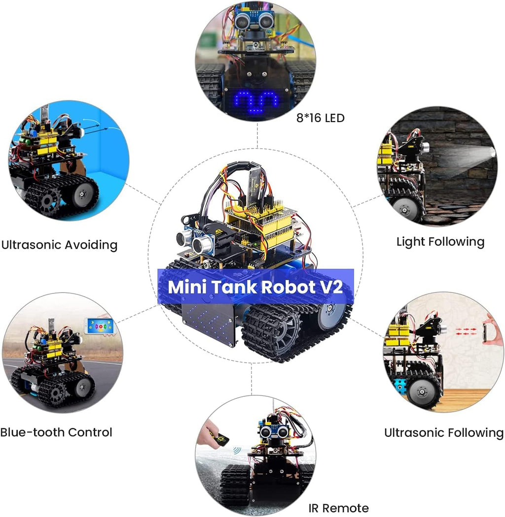 Mini Tank Robot Smart Car Kit for Arduino A29525