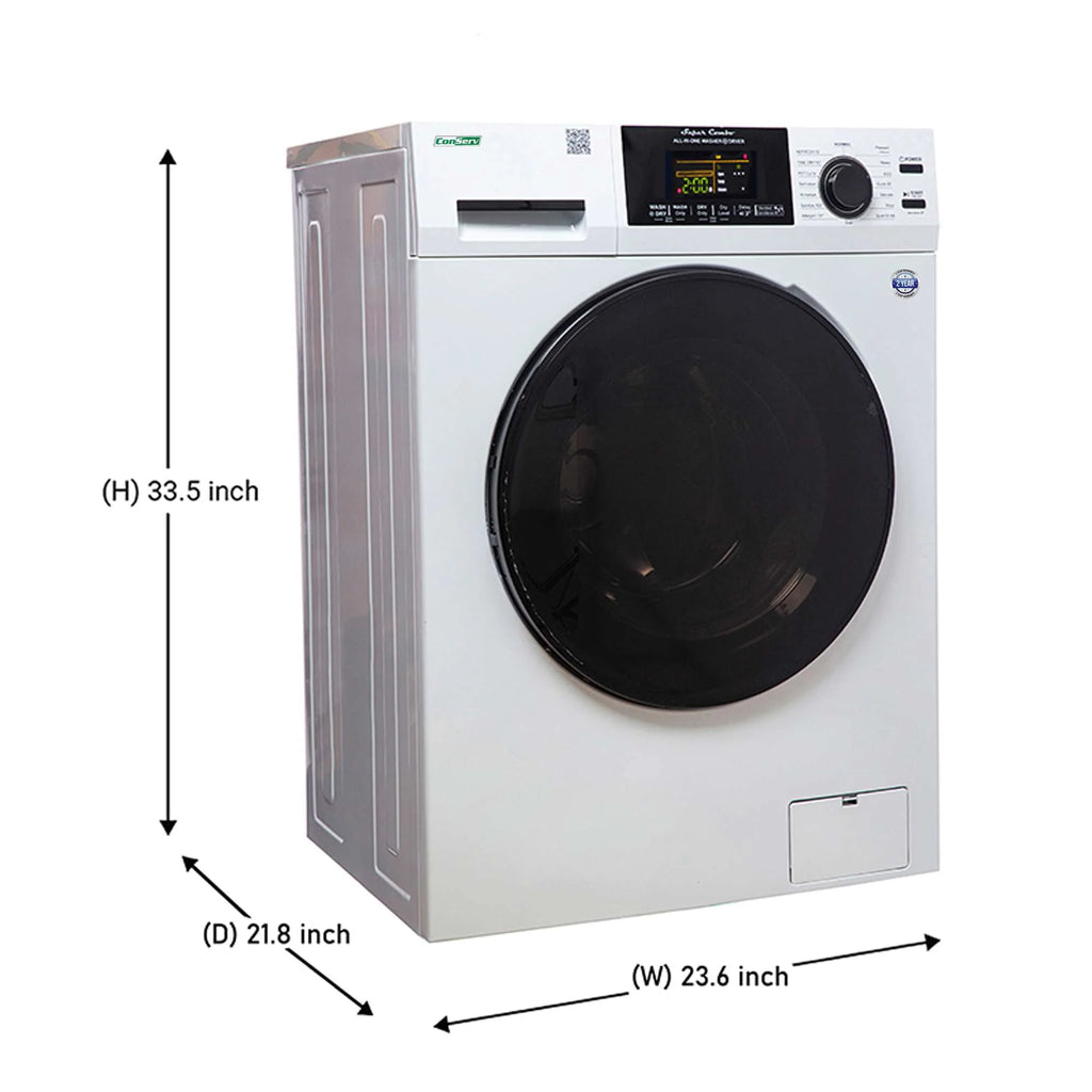 15 lbs Compact Combo Washer Dryer with Pet Cycle in White J763