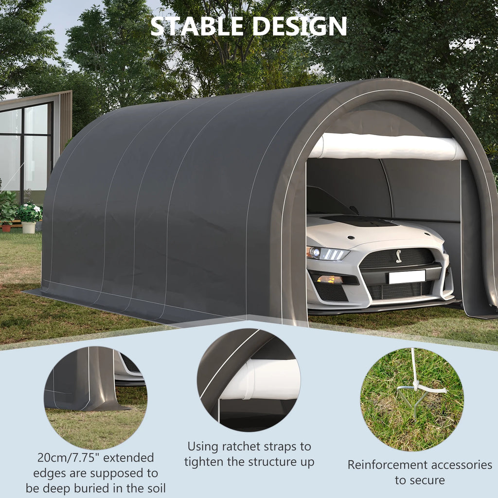 10' x 16' Anti-UV PE Carport Storage Tent C980