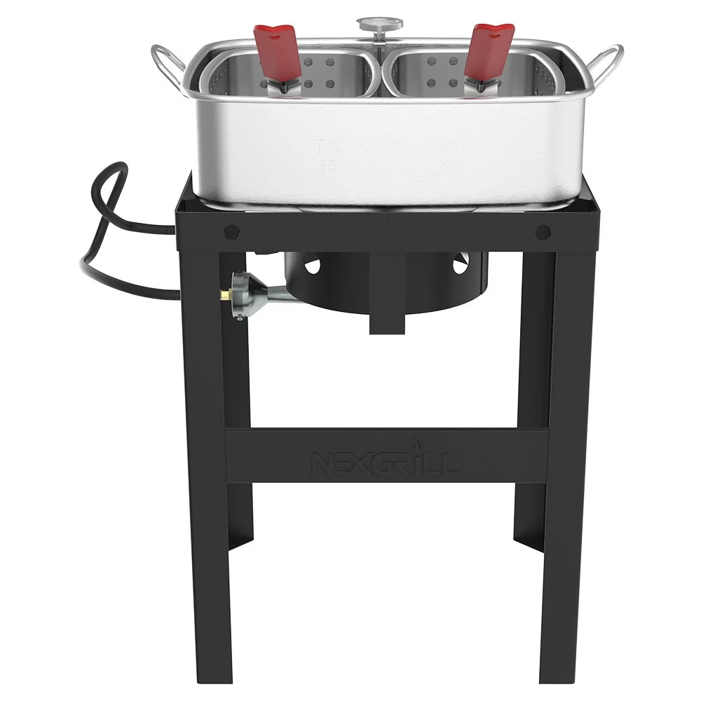 18 Qt. Aluminum Fish Fryer with Double Basket E6383