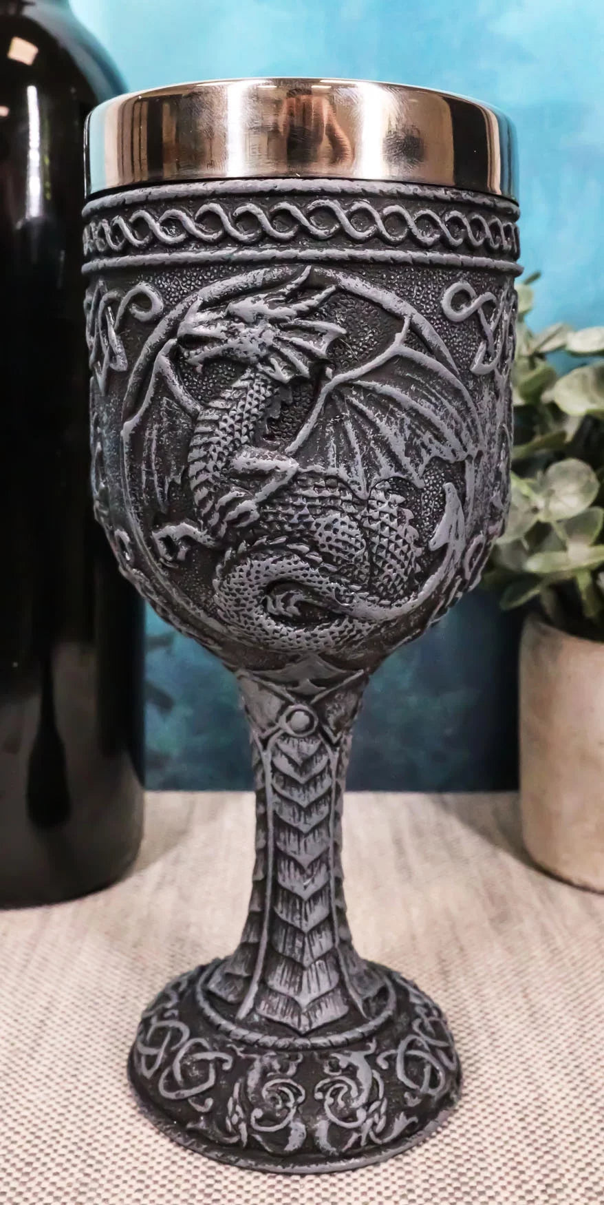 Celestial Moon Dragon Wine Goblet Chalice Cup 6oz W959511