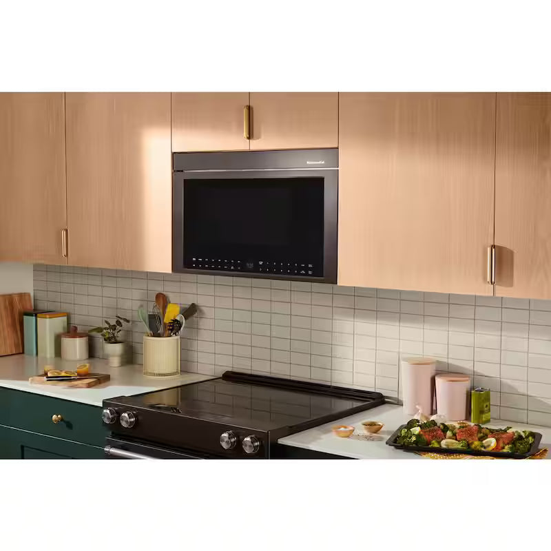 30 in. 1.10 cu. ft. Over-the-Range Microwave Oven in Black Stainless O108770